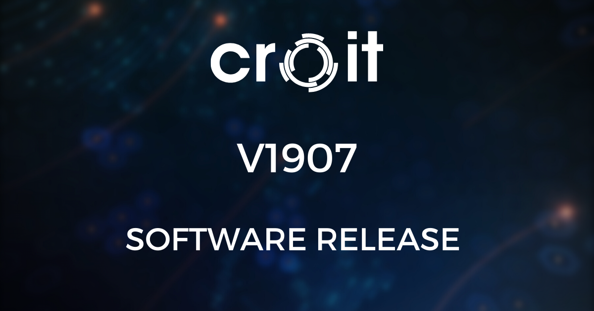 Software Release v1907