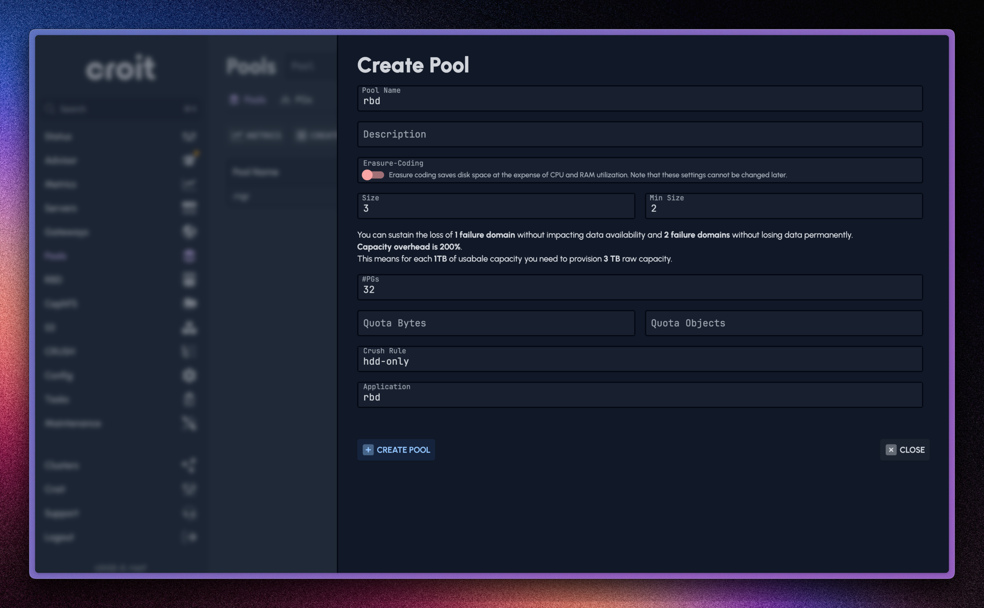 Create Replicated Pool